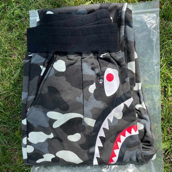 Bape Other - Bape Black Camo Shark Pant